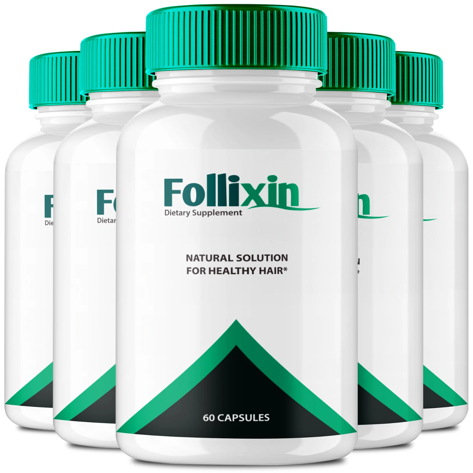 (5 Pack) Follixin Hair Growth Capsules, Follixin Hair Health Supplement Pills