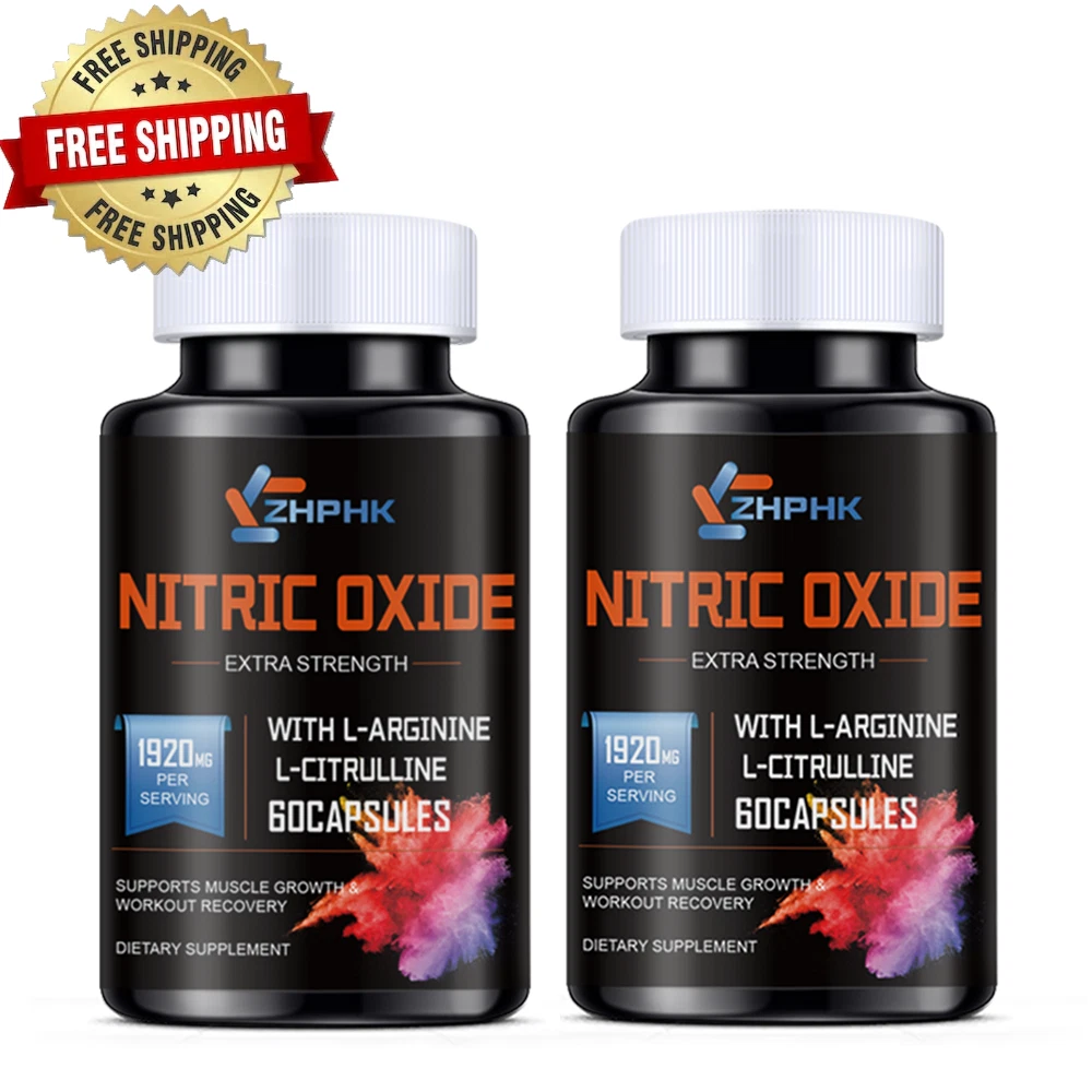 2 PACK Extra Strength Nitric Oxide Supplement L Arginine L-Citruline 3X Strength
