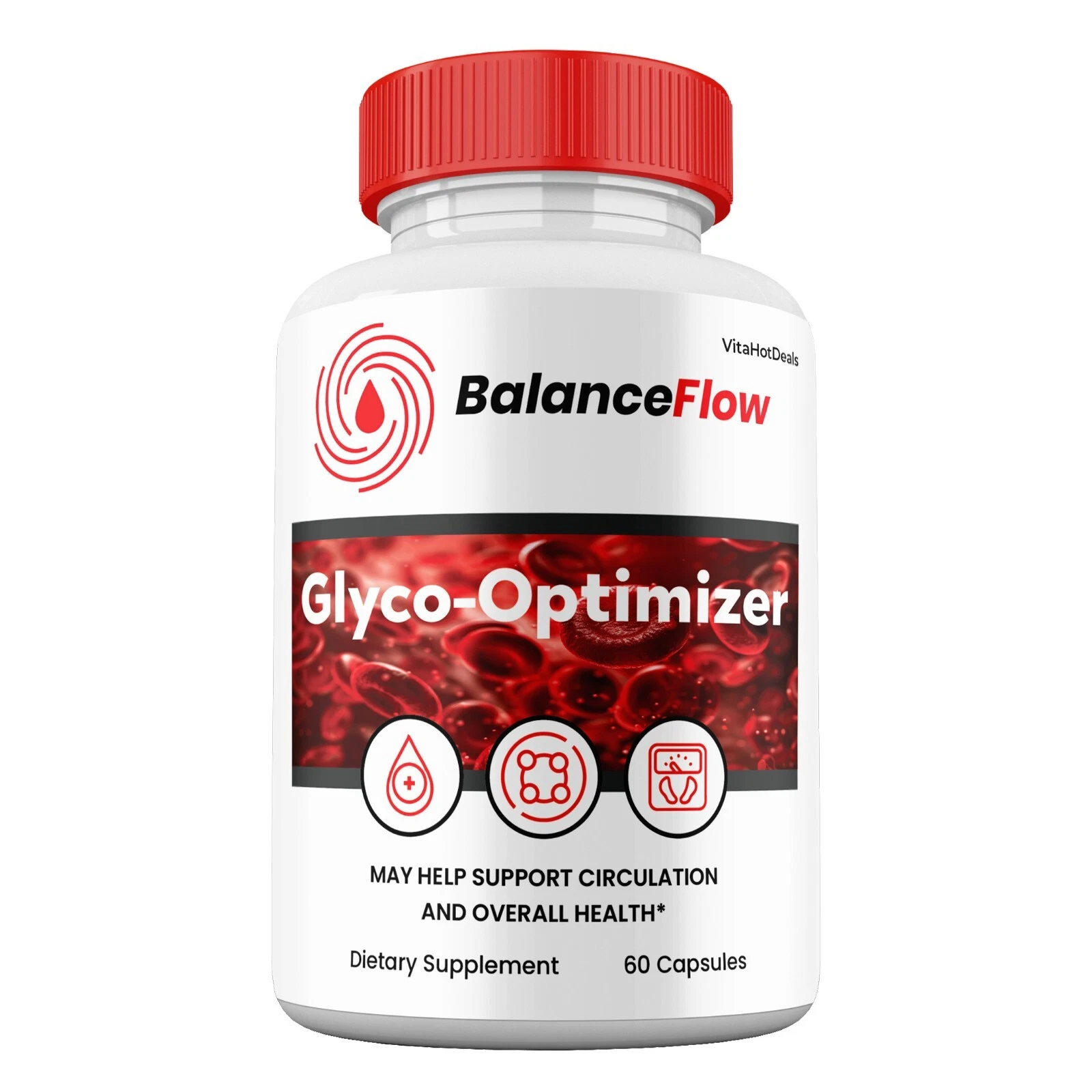 Balance Flow Glyco Optimizer Capsules, Max Strength, BalanceFlow Pills (1 Pack)