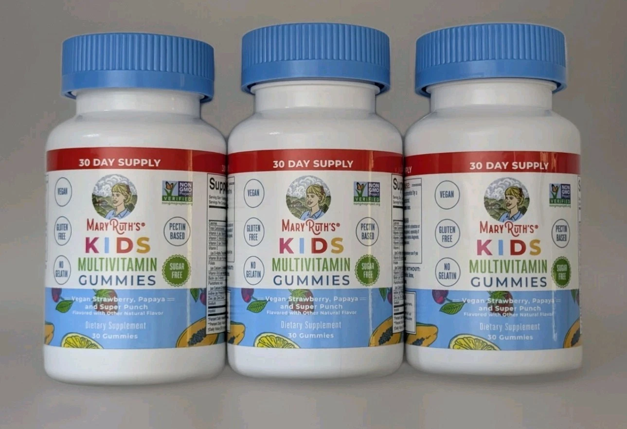 Mary Ruth's Kids Multivitamin Gummies - Exp 12/25 - 30 Gummies (Lot of 3)