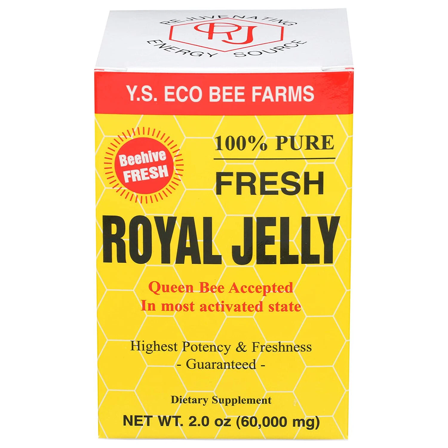 YS Organic Bee Farms Fresh Royal Jelly 60000 mg., 2.1 Ounces