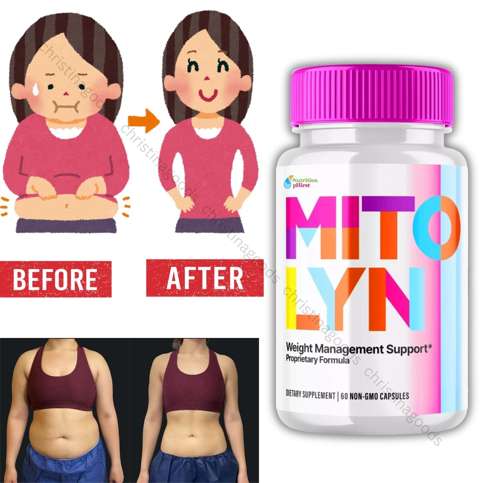 Mitolyn Advanced Weight Loss Support Mito Lyn Maximum Strength 60ct 1 Pack