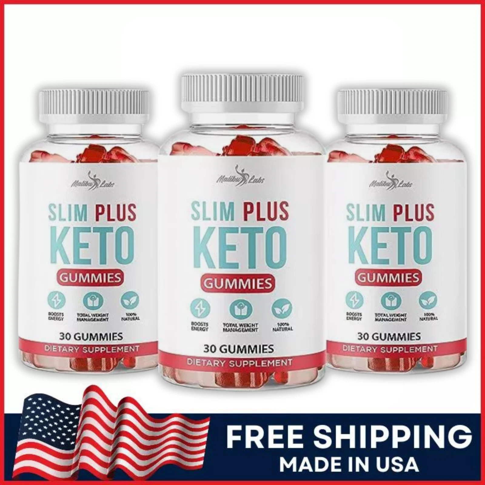 Slim Plus ACV Apple Cider Vinegar Gummies Weight Loss - 1500mg (90-Day Supply)