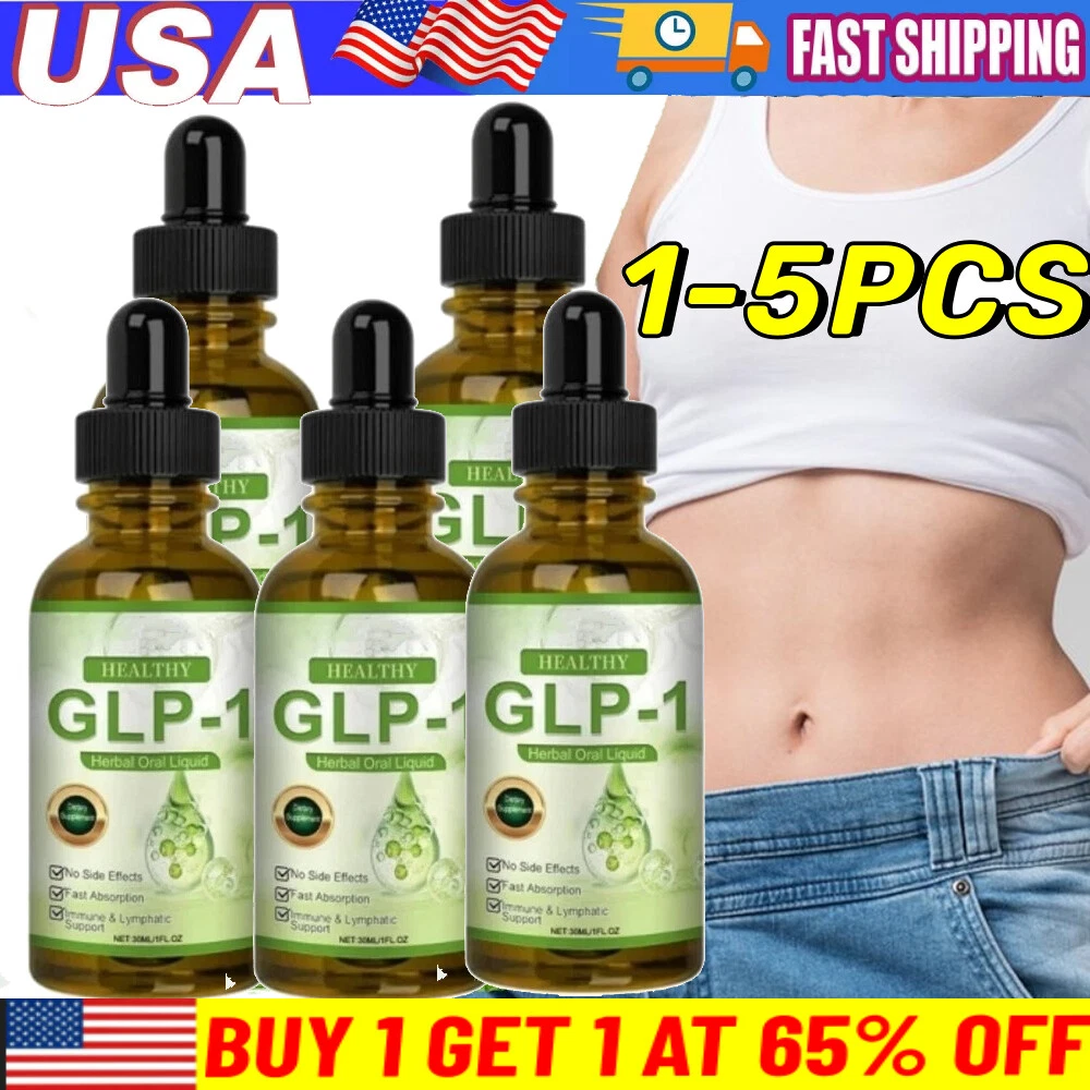 GLP-1 GLP-1 Herbal Fat Burning Supplements Golden Grade GLP-1 Drops 1 Oz/ 30 mL