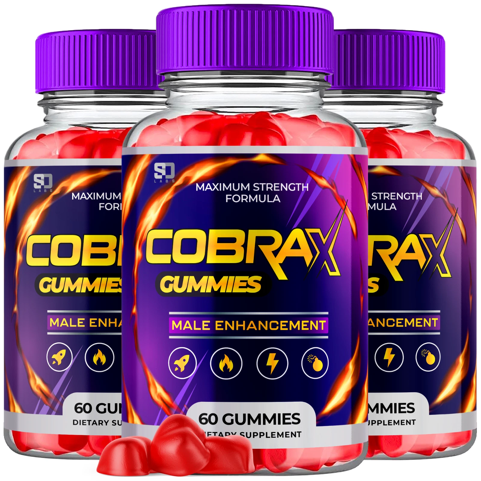 Cobra X Gummies - CobraX Enhancement Support For Men -180 Gummies (3 Pack)