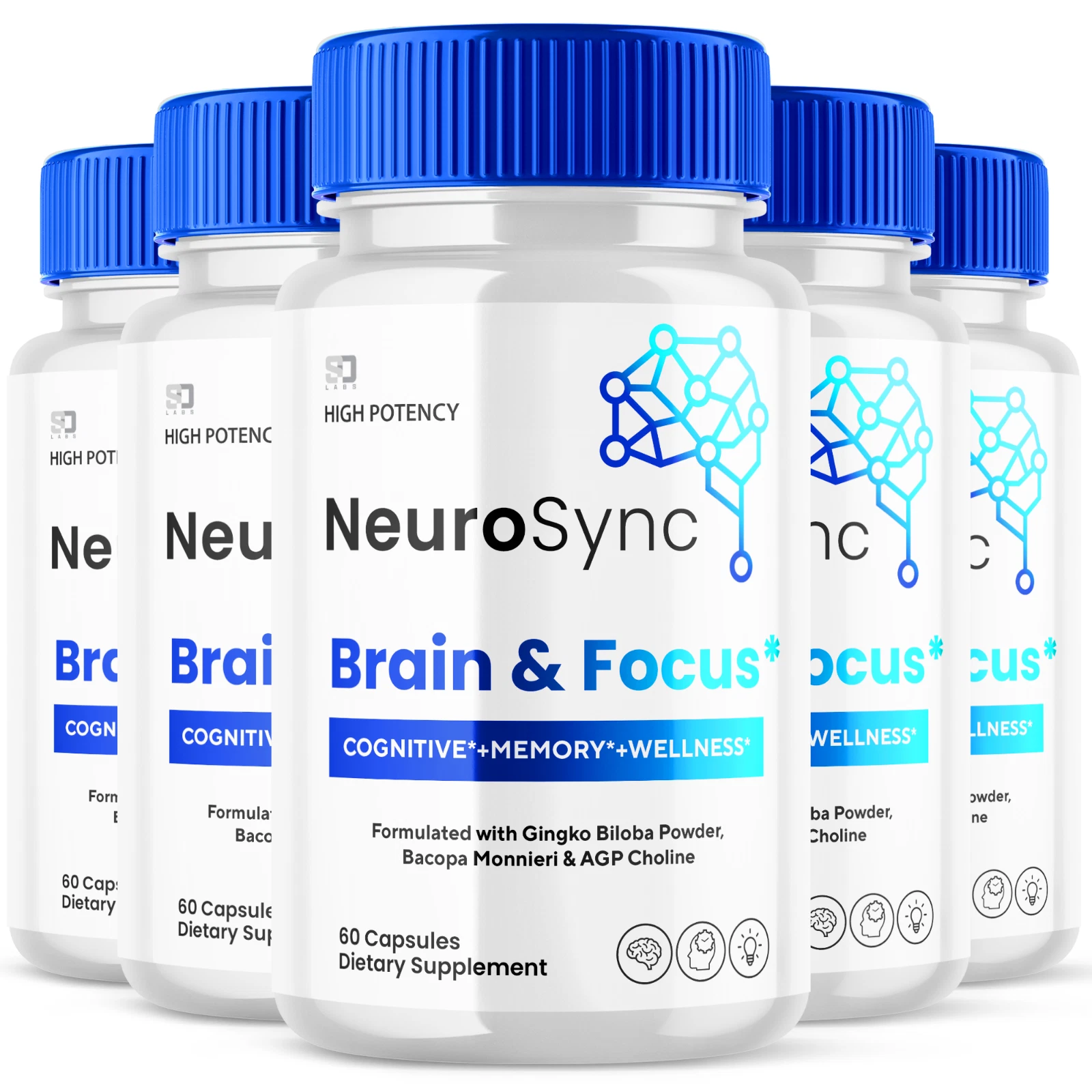 Neuro Sync Support Brain Health, Promotes Focus & Overall Wellness (5 Pack)
