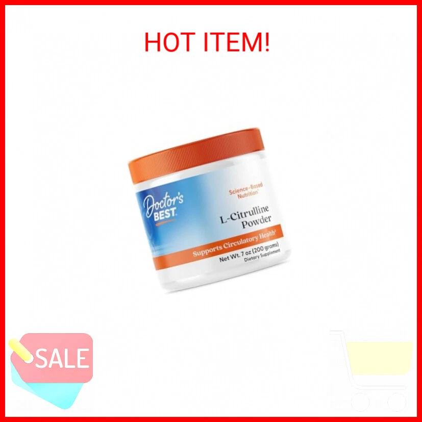 Doctors Best L-Citrulline Powder (Kyowa Quality), Supports Circulatory Health, N