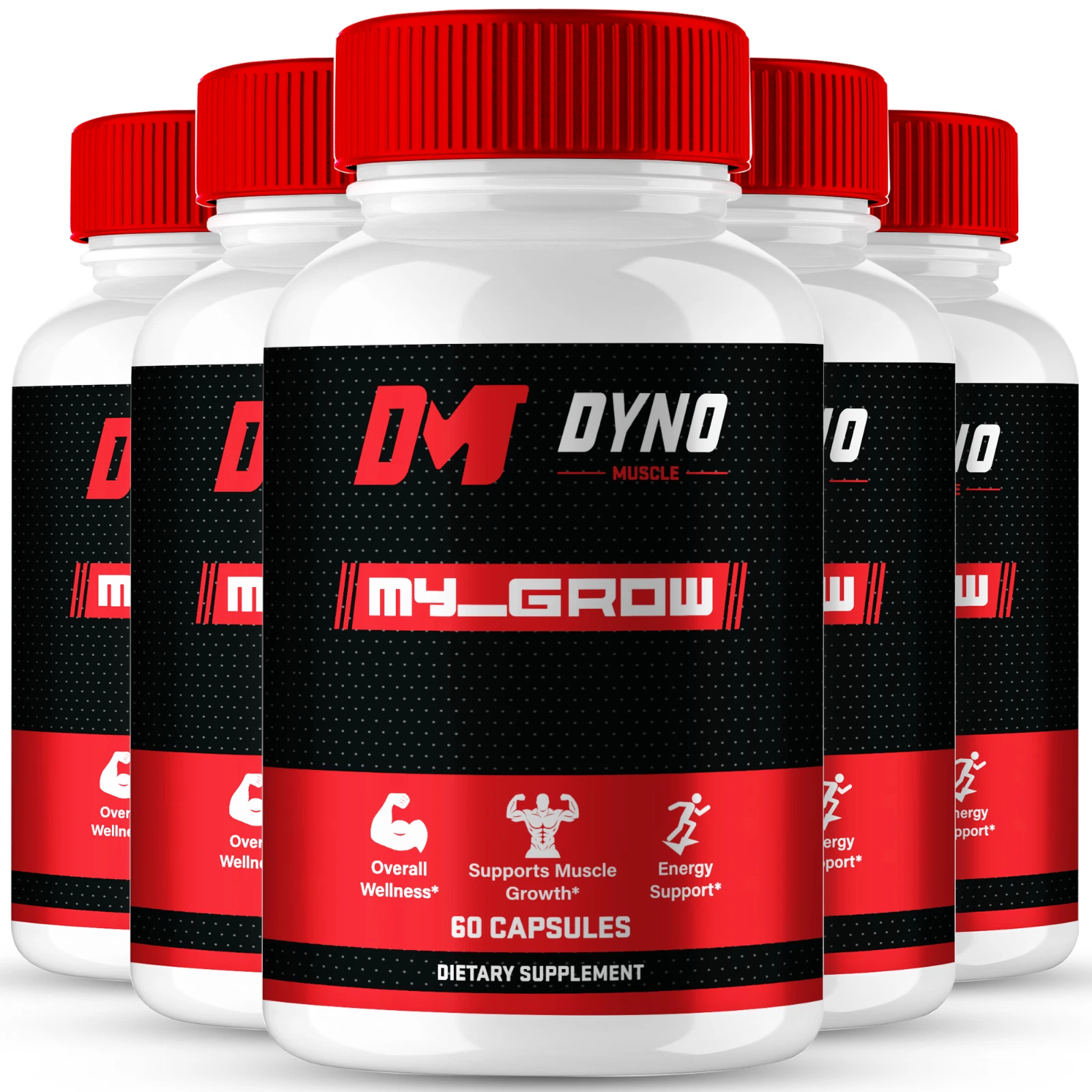 (5 Pack) Dyno My Grow Men Capsules, DynoMyGrow Maximum Male Performance Pills