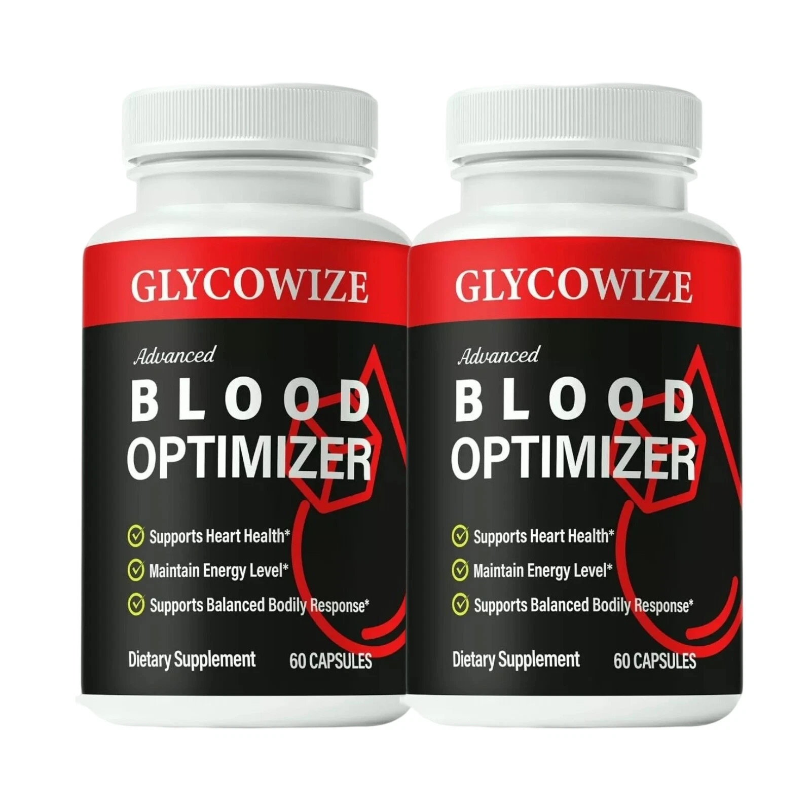 2-Pack Glycowize Blood Optimizer - Glyco Wize Blood Support Pills (120 Capsules)