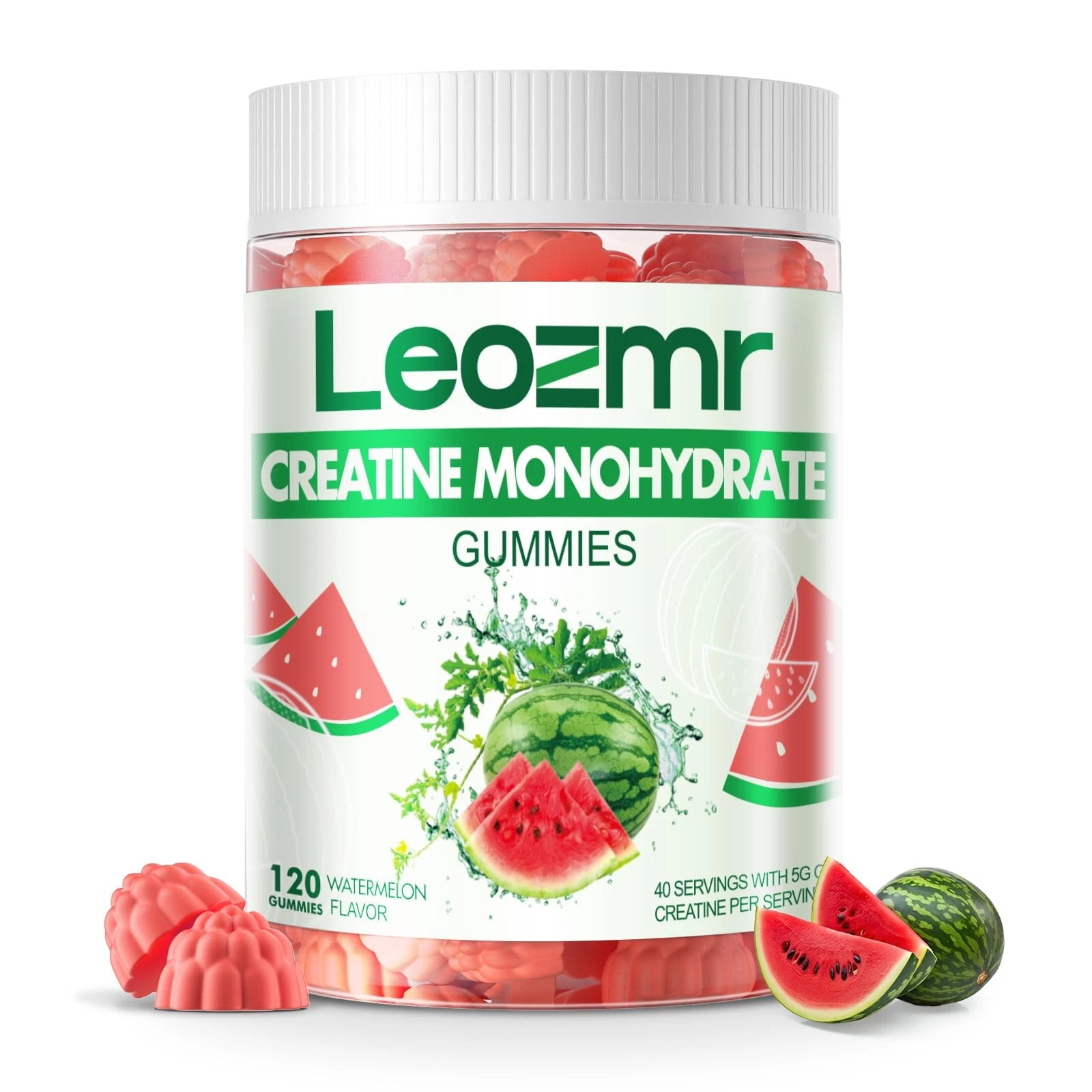 Leozmr Creatine Monohydrate Gummies 5000mg for Men & Women, Chewables Creatine M