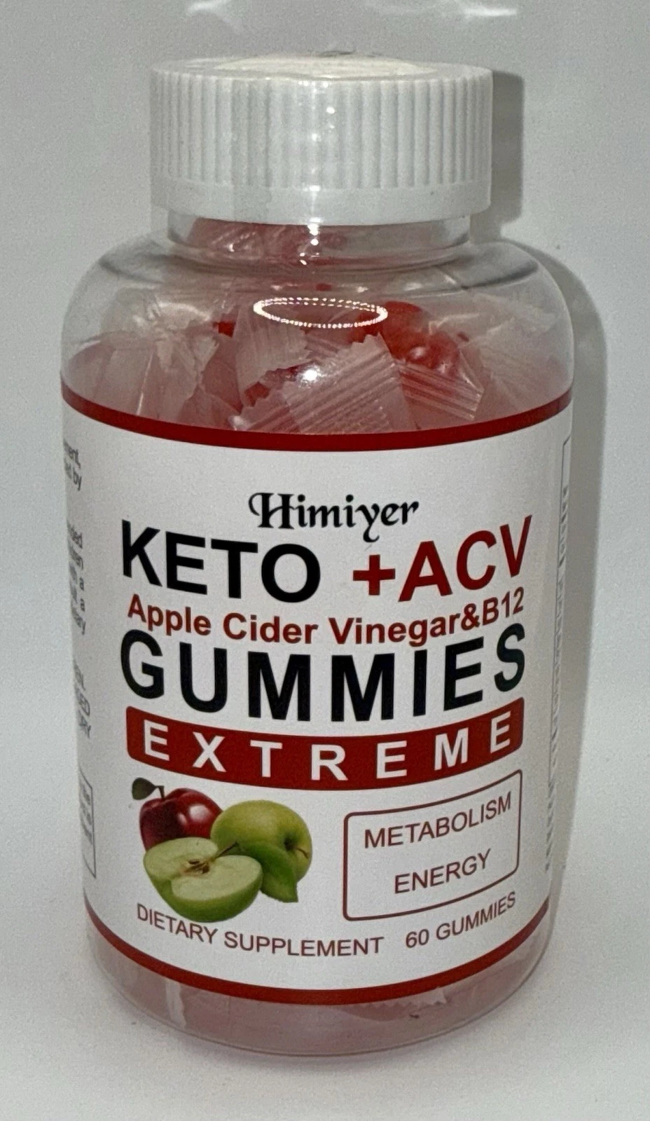 Himiyer Keto + ACV Apple Cider Vinegar B12 Gummies 60 Count Ex 4/2027 Sealed F/S