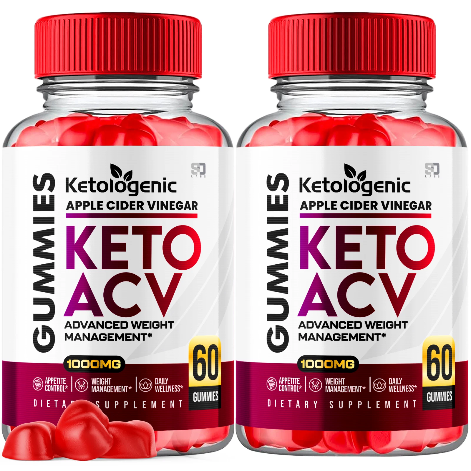 (2 Pack) Ketologenic Keto ACV Gummies, Ketologenic ACV Weight Loss (120 Gummies)