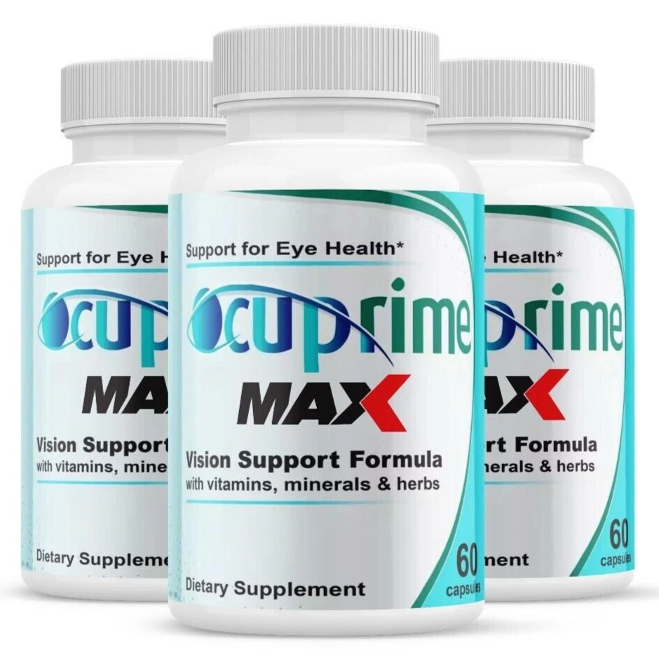(3 Pack) Ocuprime Max Vision Formula, Occuprime Max Supplements Eye Pills