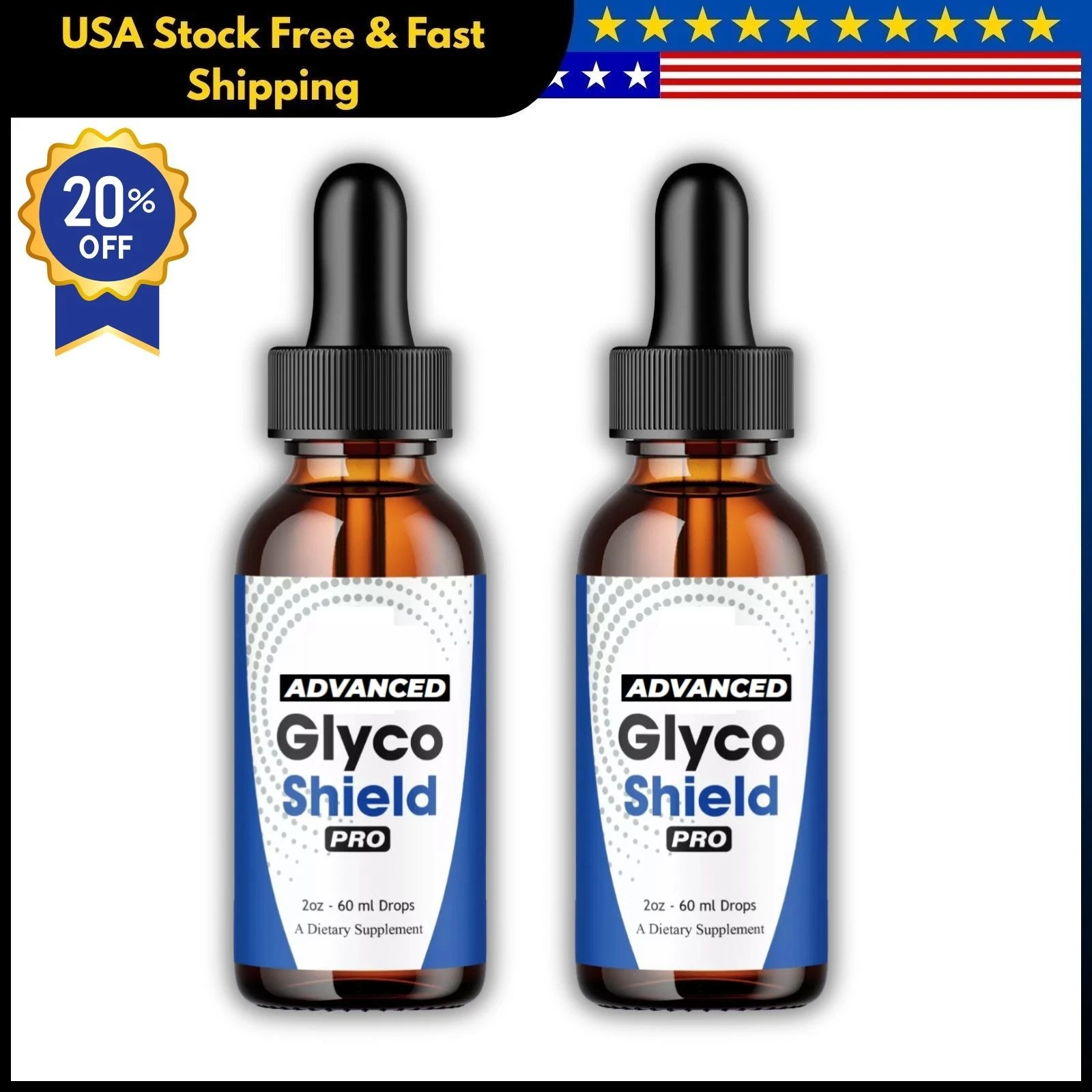 Glyco Shield Blood Support Drops Advanced Vitamin Supplement 2ML 2 Pack US