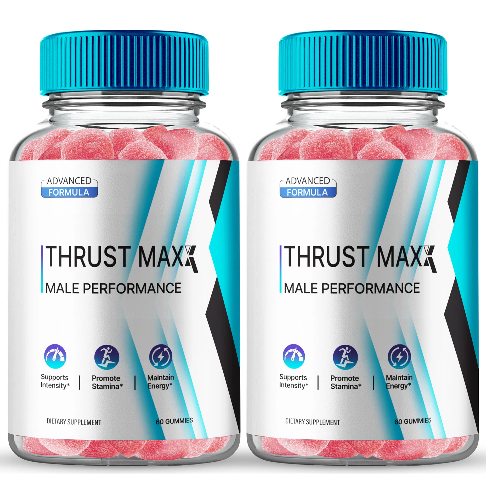 (2 Pack) Thrust Maxx Male Performance Booster Gummies, Advanced Formula Gummy