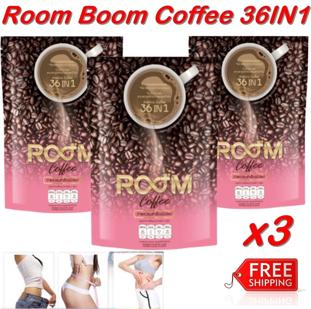 x3Room Boom Coffee 36IN1 Weight Management Collagen Vitamins Fiber Free shipping