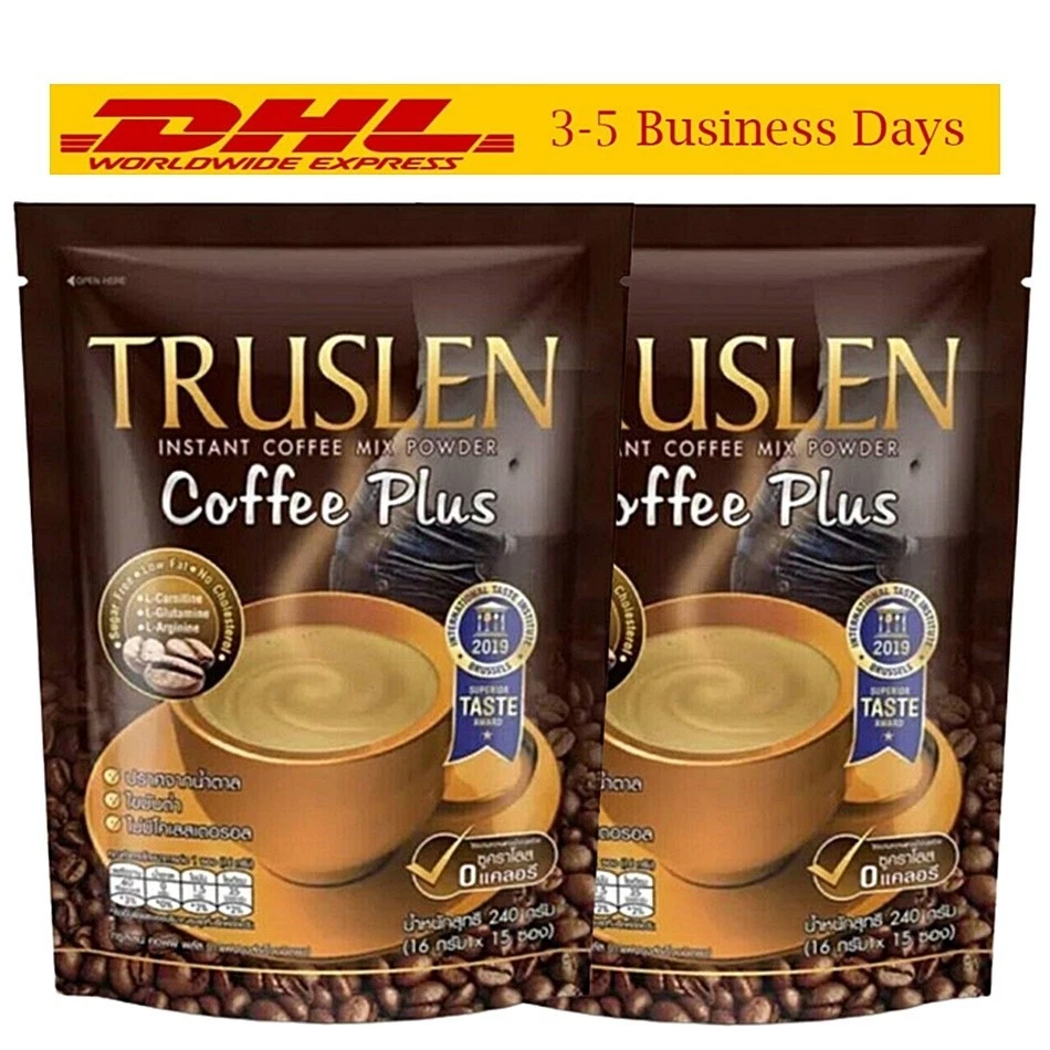 2x240g TRUSLEN Coffee Plus Drink Firm Body Sugar Free Low Fat No Cholesterol