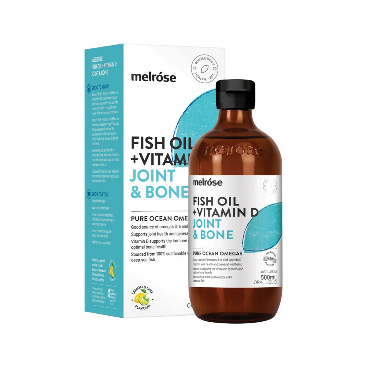 Melrose Fish Oil + Vitamin D Joint & Bone 500mL