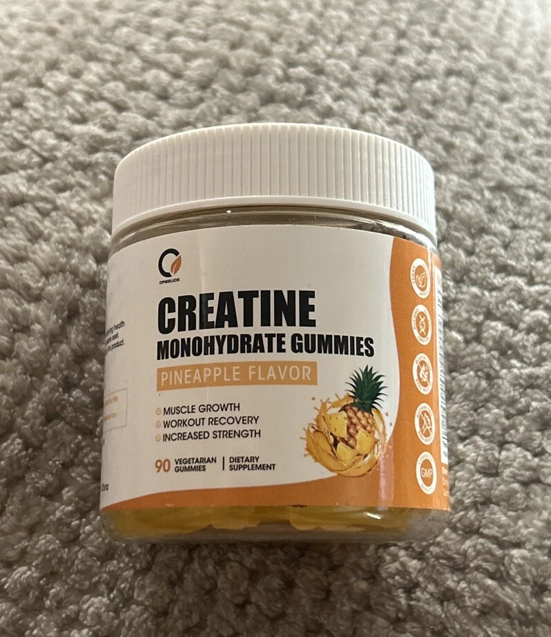 Orgeuos ~ Creatine Monohydrate Gummies ~*Pineapple*~ 90 Ct ~ Sealed ~ Exp.01/26