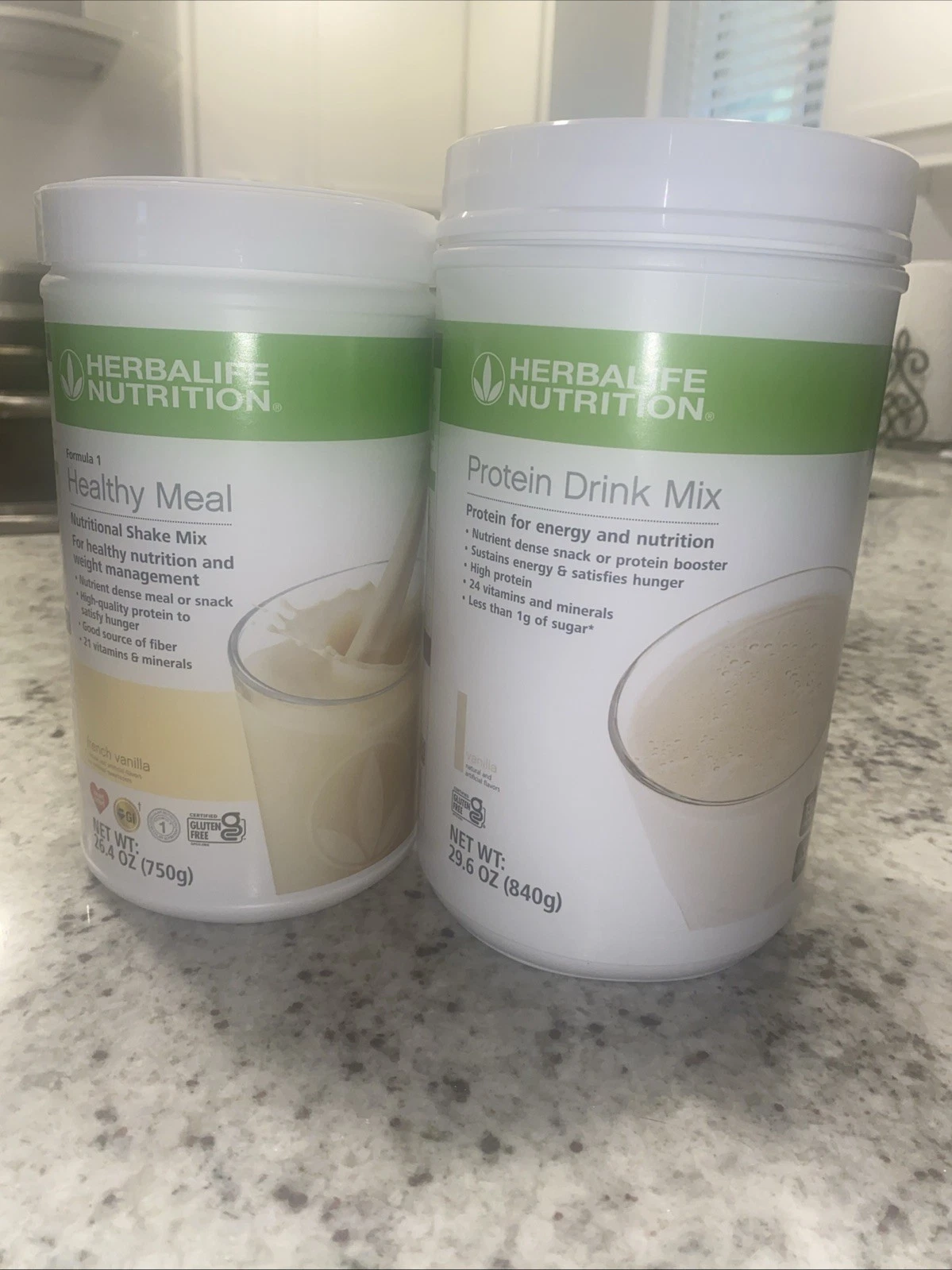 Herbalife Formula 1 Vanilla, & Protein Drink Mix Vanilla.