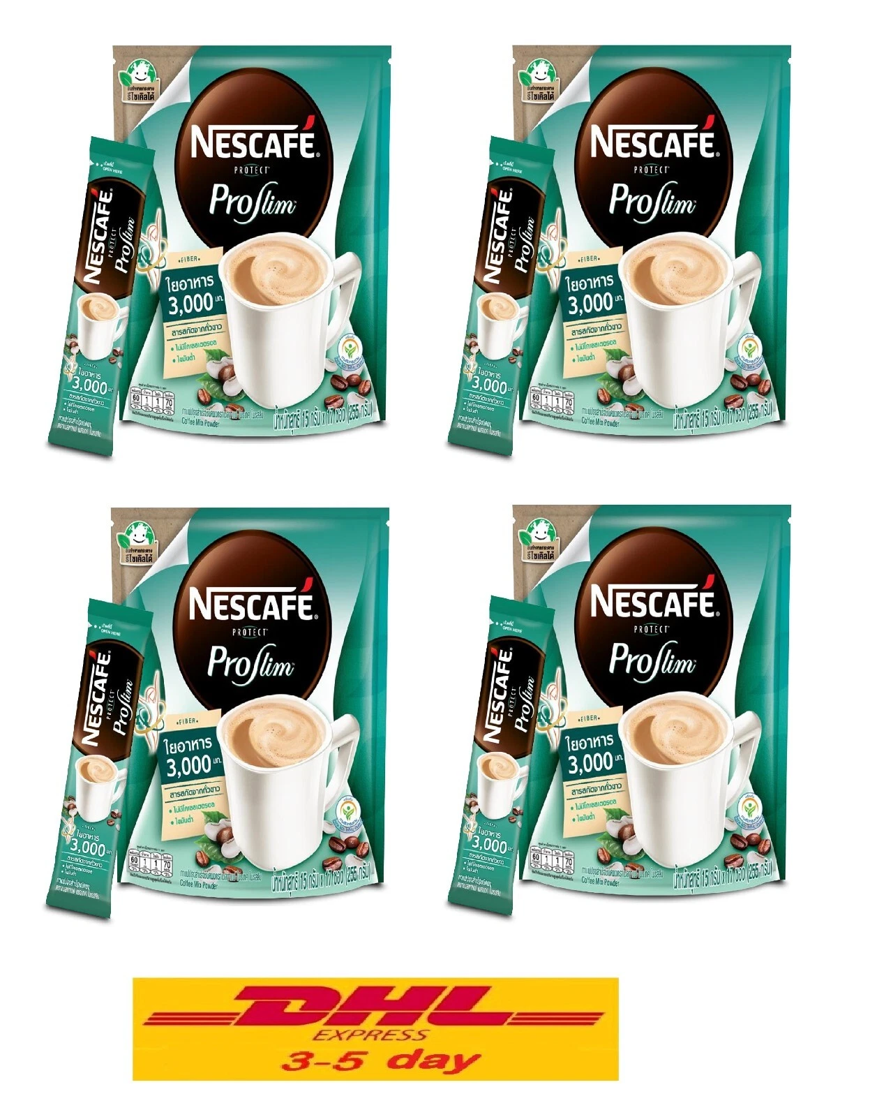 4xNESCAFE Protect Proslim Diet Slimming Weight loss Instant 3 in 1 Coffee Sachet