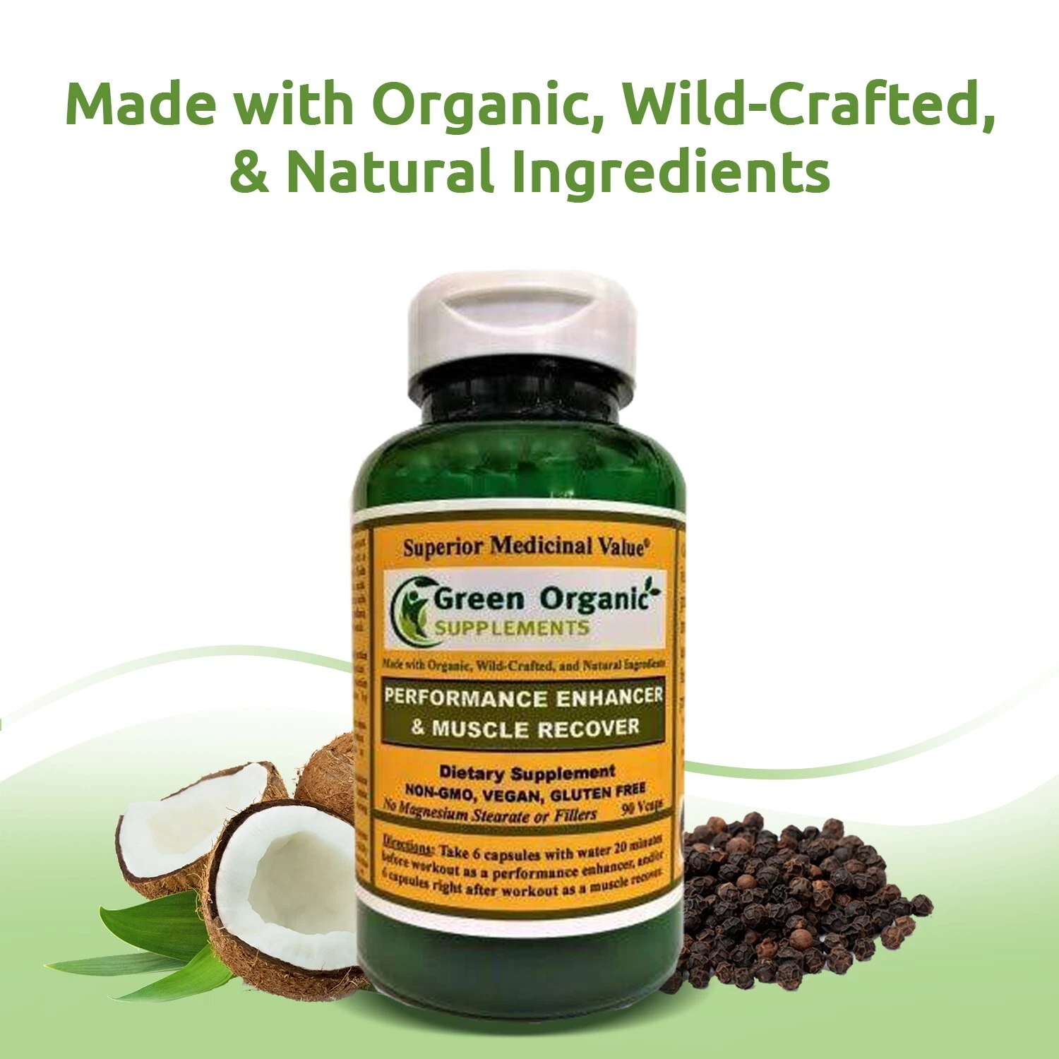 Green Organic Supplements' Muscle Recover & Performance Enhancer