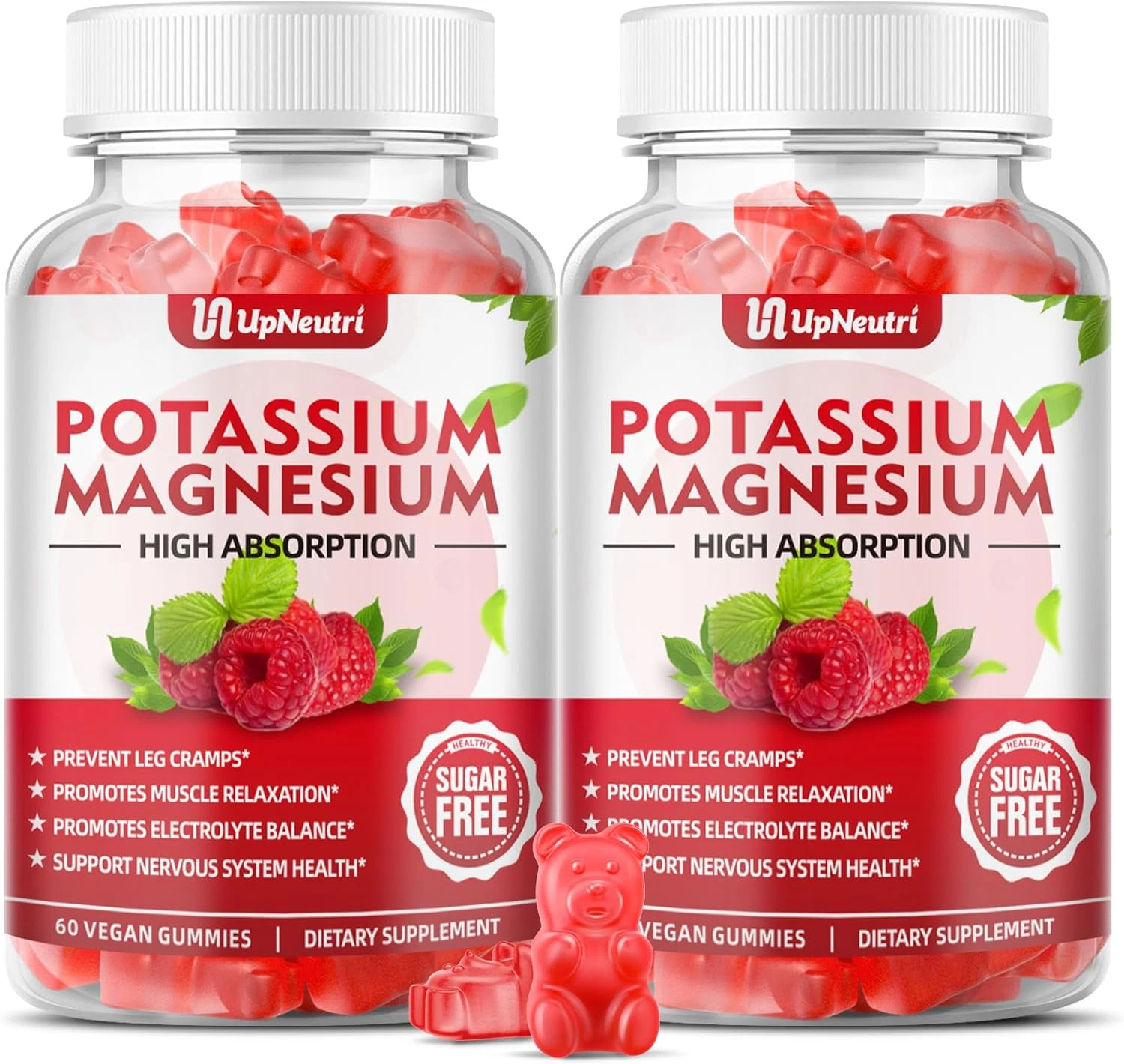 Potassium Magnesium Supplement Gummies for Adults Kids, Sugar-Free Potassium ...