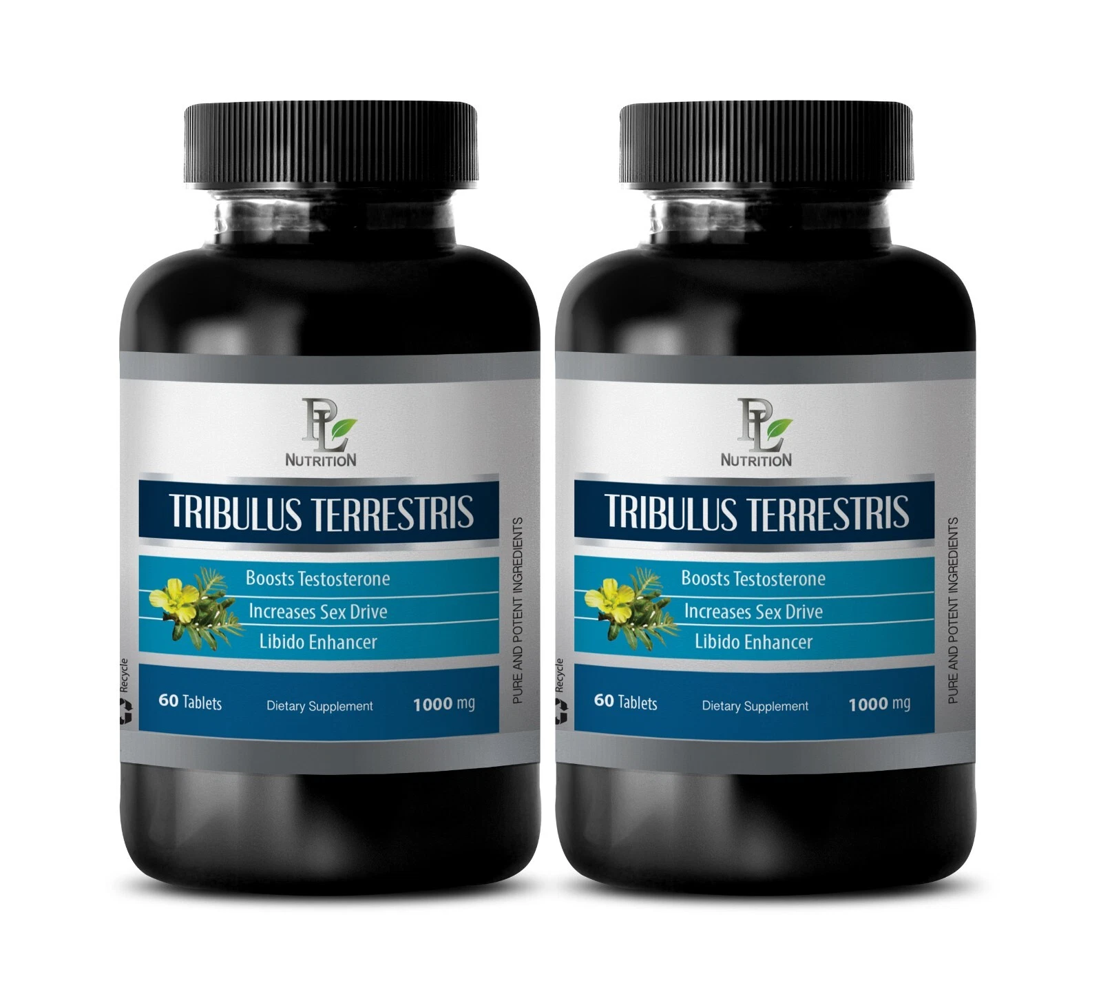 Organic energy supplement - TRIBULUS TERRESTRIS - Athletic performance 2Bot