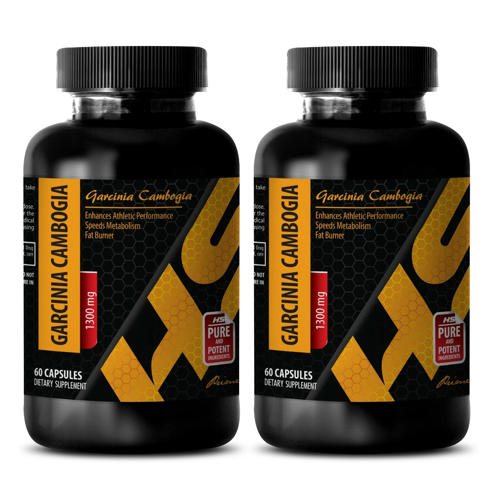 Weight Loss Fat Burner - GARCINIA CAMBOGIA 1300mg - diet 2 Bottles 120 Capsules